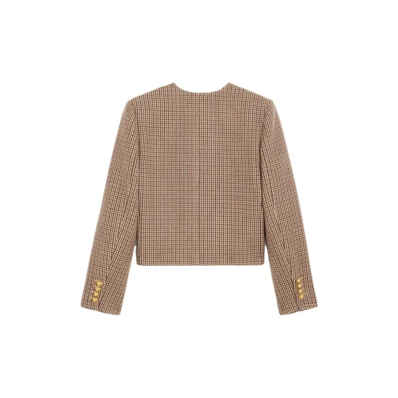 CELINE Chelsea Jacket In Double Houndstooth Wool-1