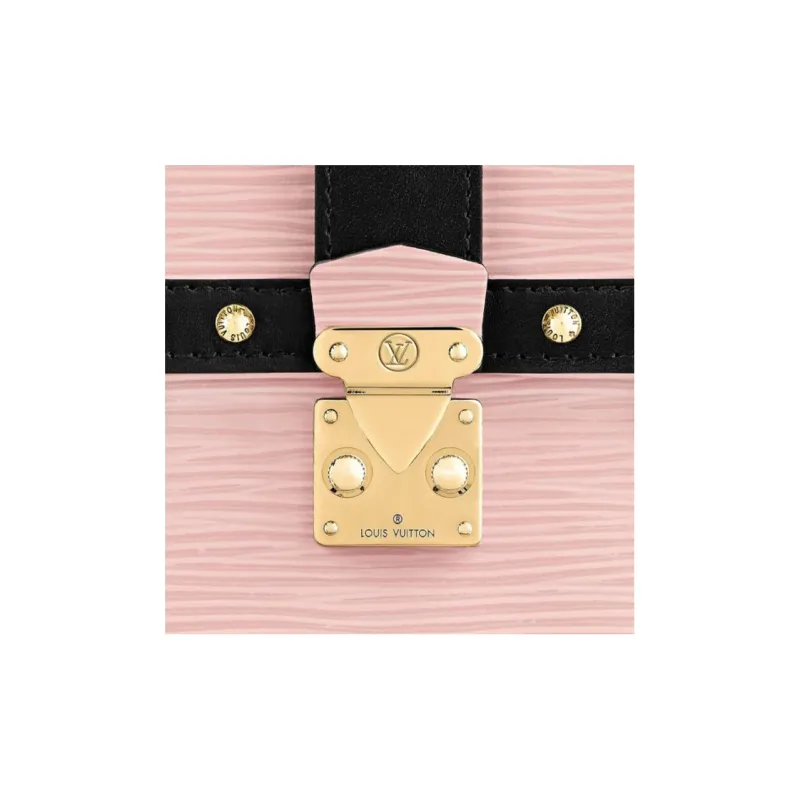 LOUIS VUITTON Trunk Vertical Cow Leather Cell Phone Pouch Shoulder Bag Crossbody Bag Regular Women's Pink-3
