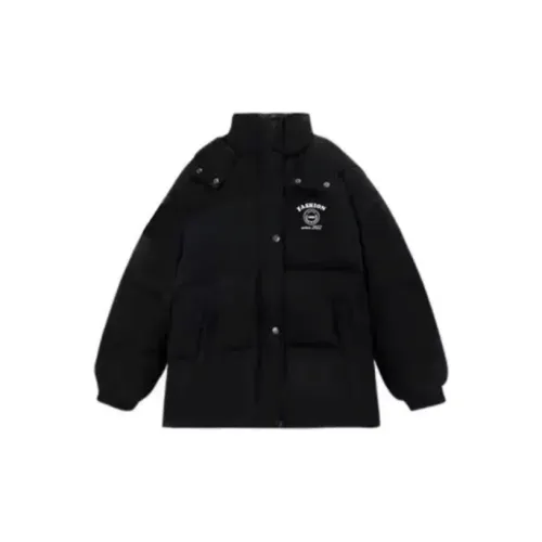 LOKUINTUS Puffer Jackets Women's Black Cropped