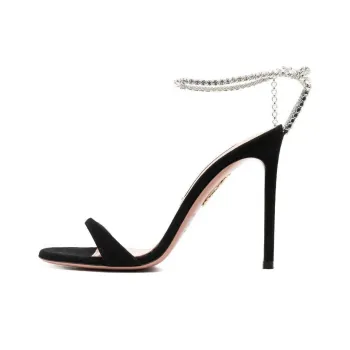 AQUAZZURA 116mm Chain-link Suede Pumps
