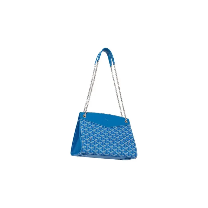 GOYARD Rouette Canvas With Leather Totes Chain Bag Shoulder Bag Women's Blue-1