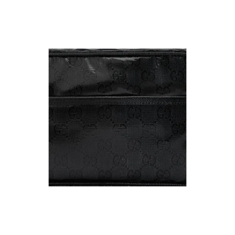 GUCCI Crystal Leather Binding Crossbody Bag Shoulder Bag Men's Black-7
