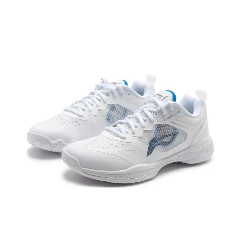 LiNing Gladiator Cushioning Wear Resistant Low Top Badminton Shoes Unisex Standard White-2