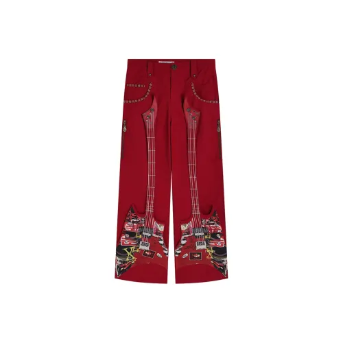 DND4DES Casual Pants Unisex Red