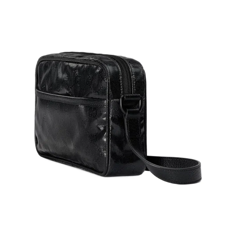 GUCCI Crystal Leather Binding Crossbody Bag Shoulder Bag Men's Black-1