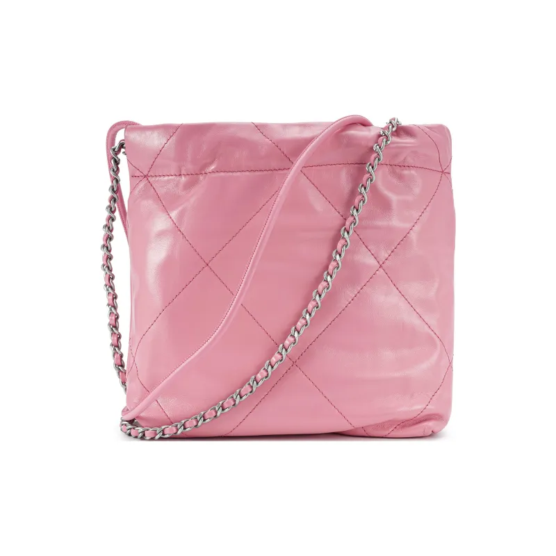 CHANEL 22Bag Bright Calfskin Bucket Bag, Shoulder Bag, Crossbody Bag Mini Women's Pink-2