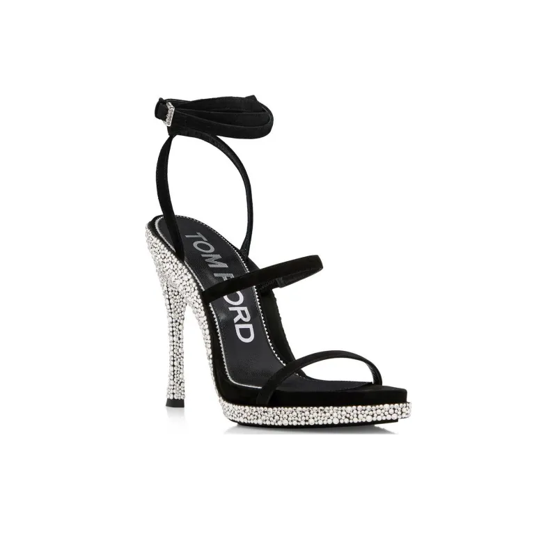 TOM FORD Opanka Strap Sandals Women's Black-2