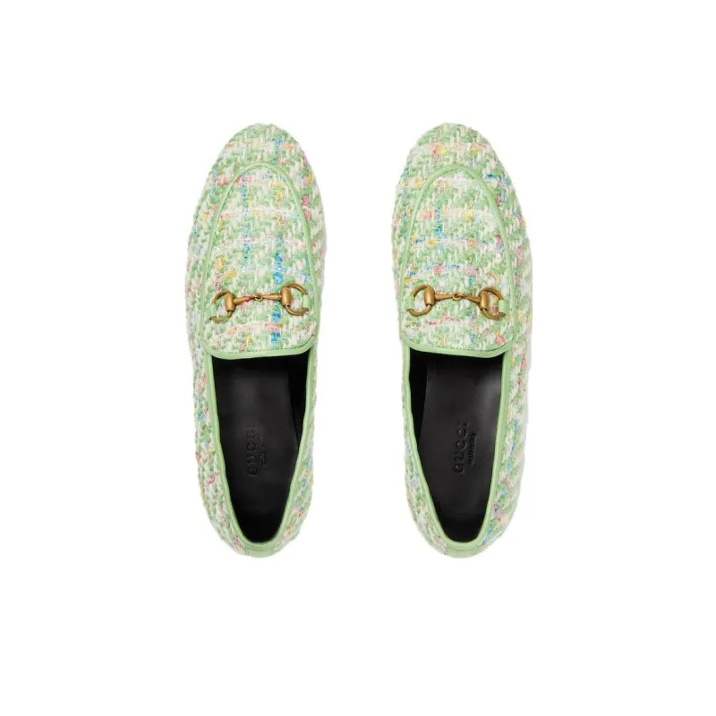 GUCCI Jordaan Loafers Women's Green-3
