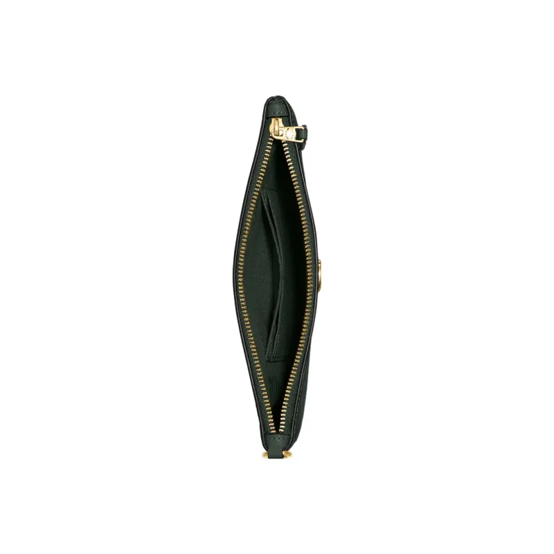 COACH Wristlet Leather Clutch Wrist Bag Small Size Women's Amazon Green-2