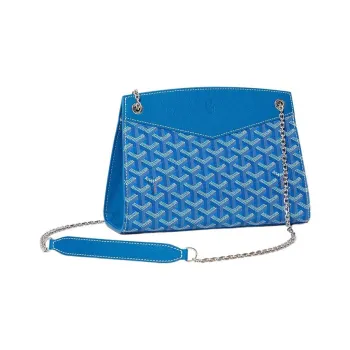 GOYARD Rouette Canvas With Leather Totes Chain Bag Shoulder Bag Women's Blue