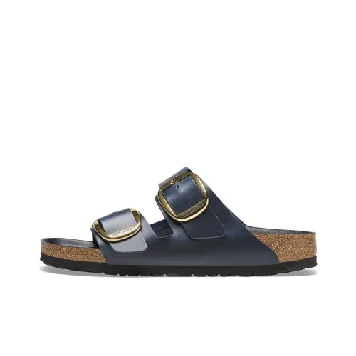 Birkenstock Arizona Big Buckle Natural Leather Oiled Narrow Fit 'Blue' Women's