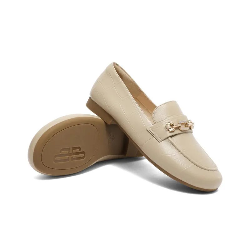 BELLE Gommino Loafers Women's Beige/Apricot-8