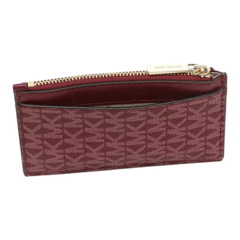 MICHAEL KORS Jet Set Canvas Wallets Card Holders Regular Women's Burgundy-3