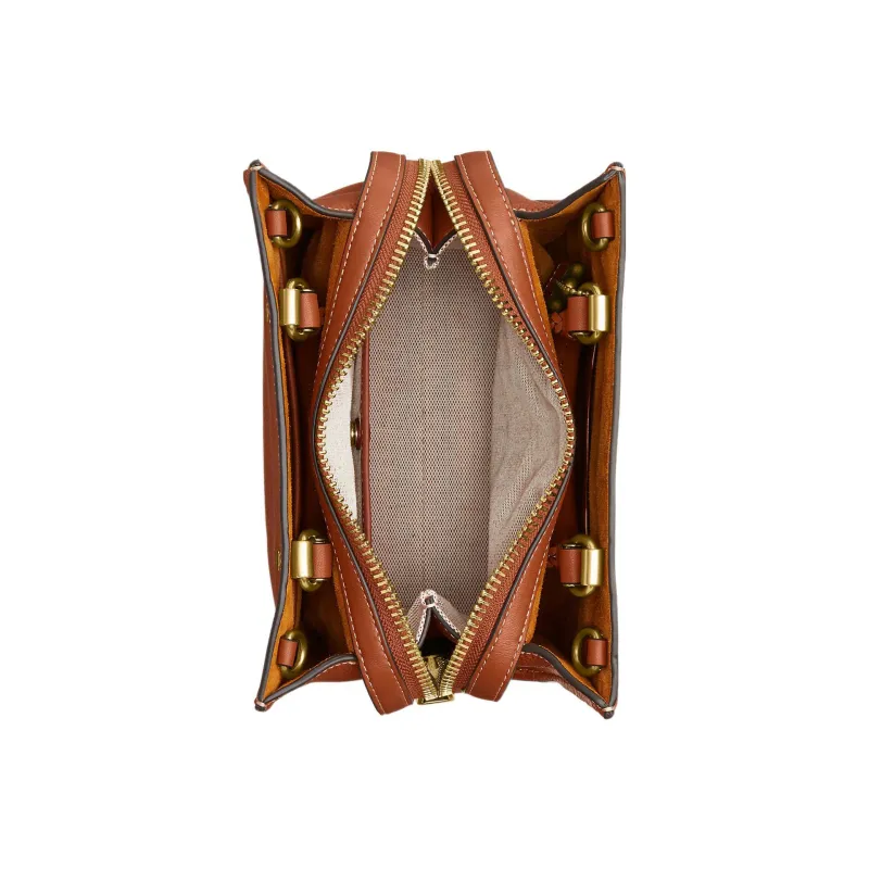 COACH Rogue Leather Tote Bag, Shopping Bag, Handbag, Shoulder Bag, Crossbody Bag Trumpets Women's Caramel-3