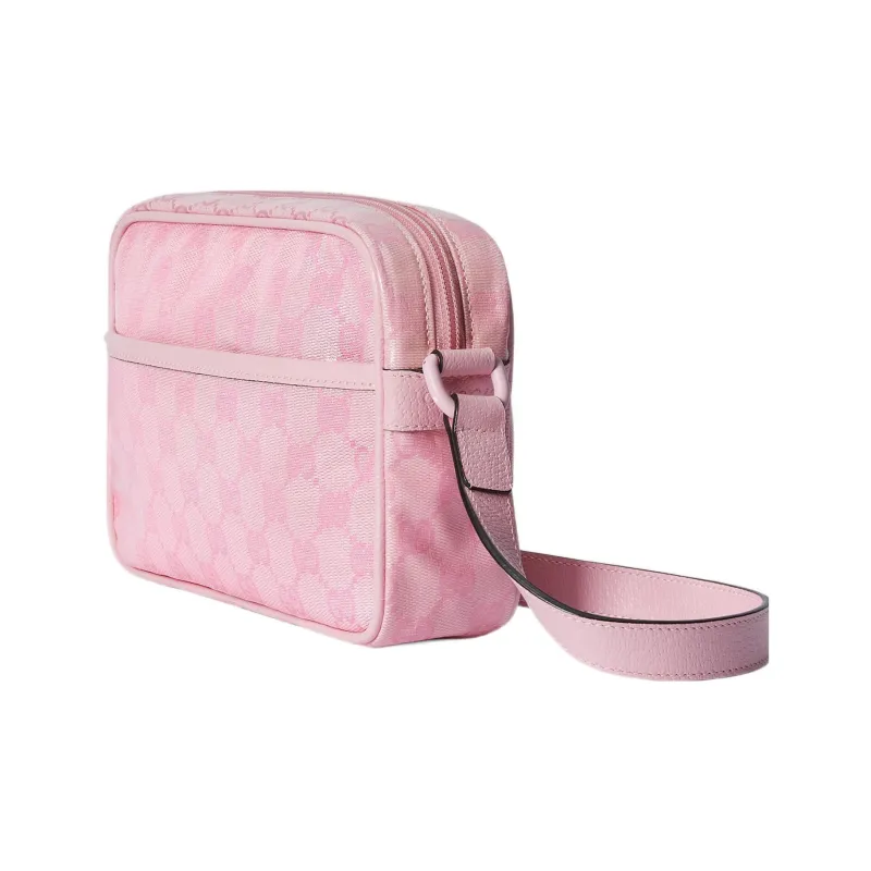 GUCCI Crystal Leather Binding Crossbody Bag Shoulder Bag Men's Pink-1