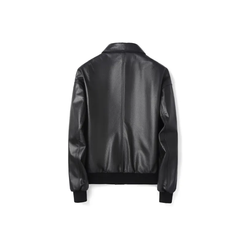 SINBOS Leather Jacket Men's Graphite Black-1