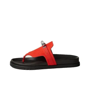 HERMES Empire Flip Flops Women's Red