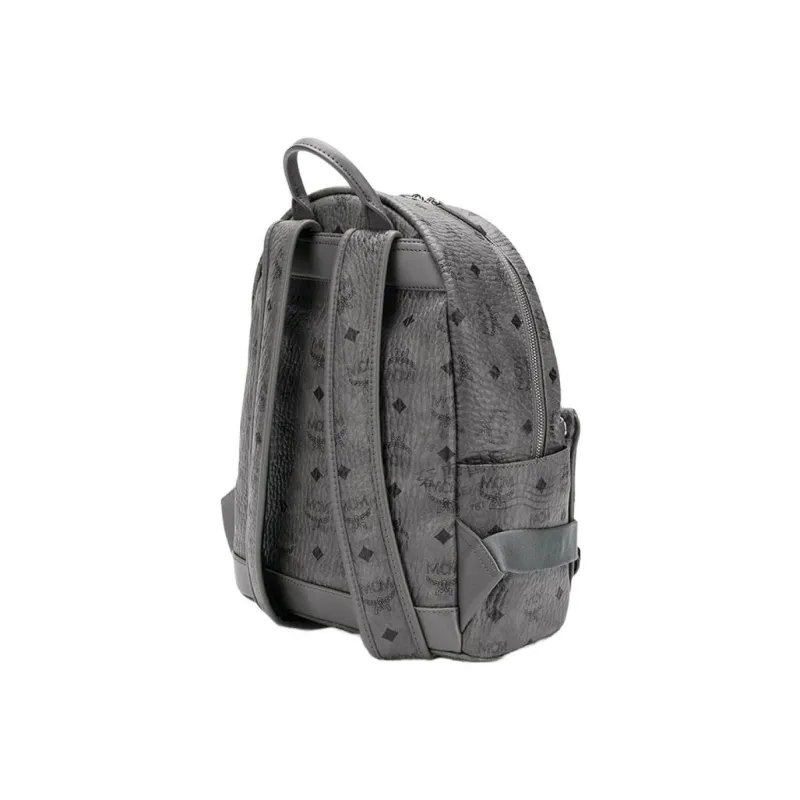 MCM PVC Backpack Regular Women's Gray-2