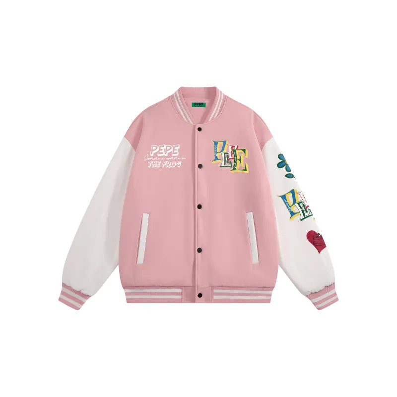 Pepe The Frog Baseball Jacket Unisex-14