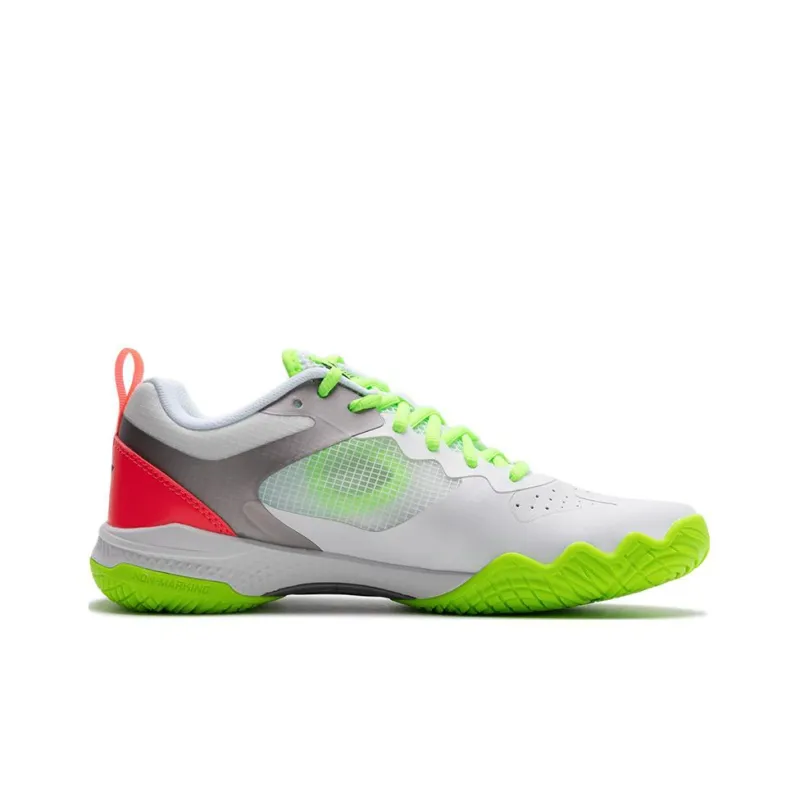 LiNing Gladiator Cushioning Wear Resistant Low Top Badminton Shoes Unisex Fluorescent Flame Red-1