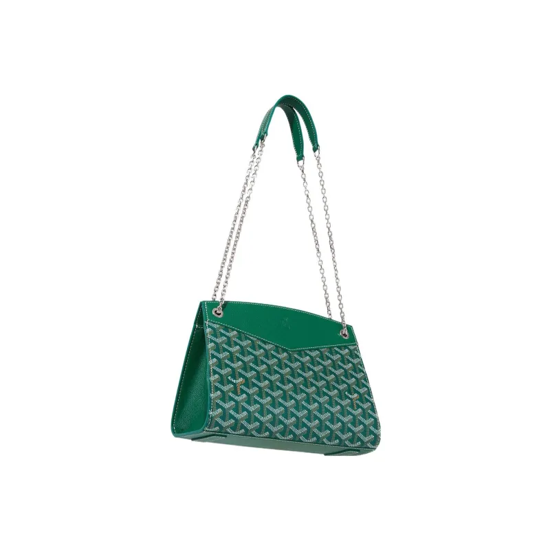 GOYARD Rouette Canvas With Leather Totes Chain Bag Shoulder Bag Women's Green-1