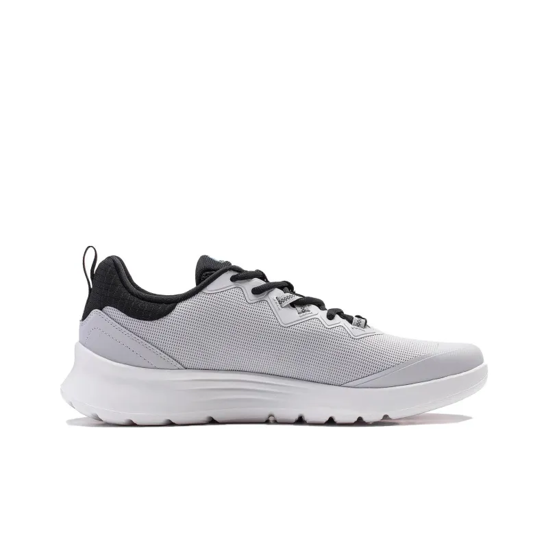 LiNing Feather Abrasion Resistant Low Top Running Shoes Men's Gray Black-1