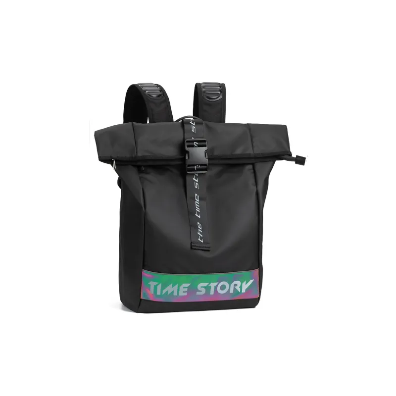LOVERPUSS Polyester Basketball Bag Backpack Large Size Unisex Iridescent Gray-12