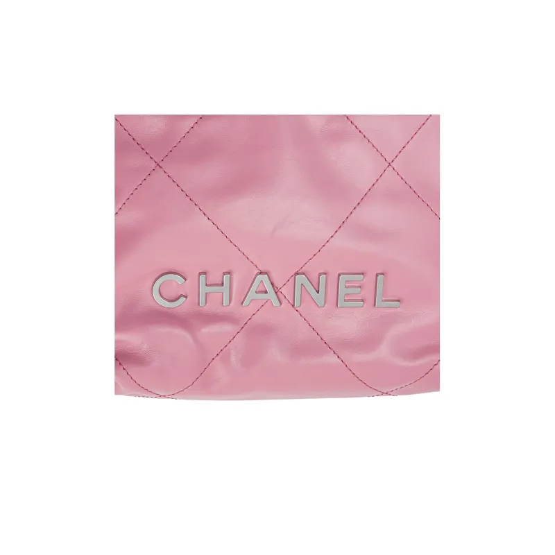 CHANEL 22Bag Bright Calfskin Bucket Bag, Shoulder Bag, Crossbody Bag Mini Women's Pink-4
