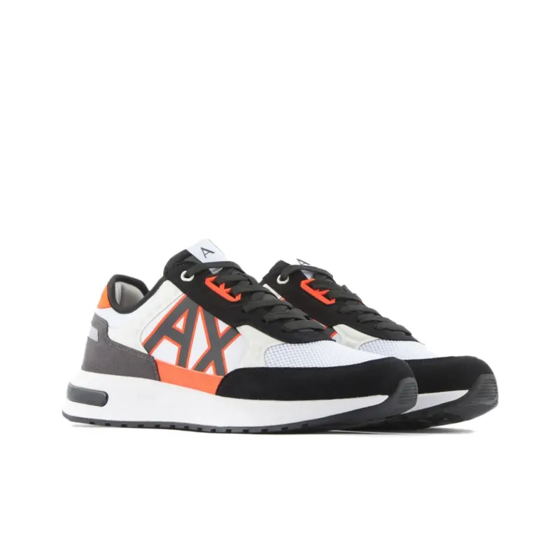 ARMANI EXCHANGE Low-Top Casual Shoes Men's Black White Orange-2