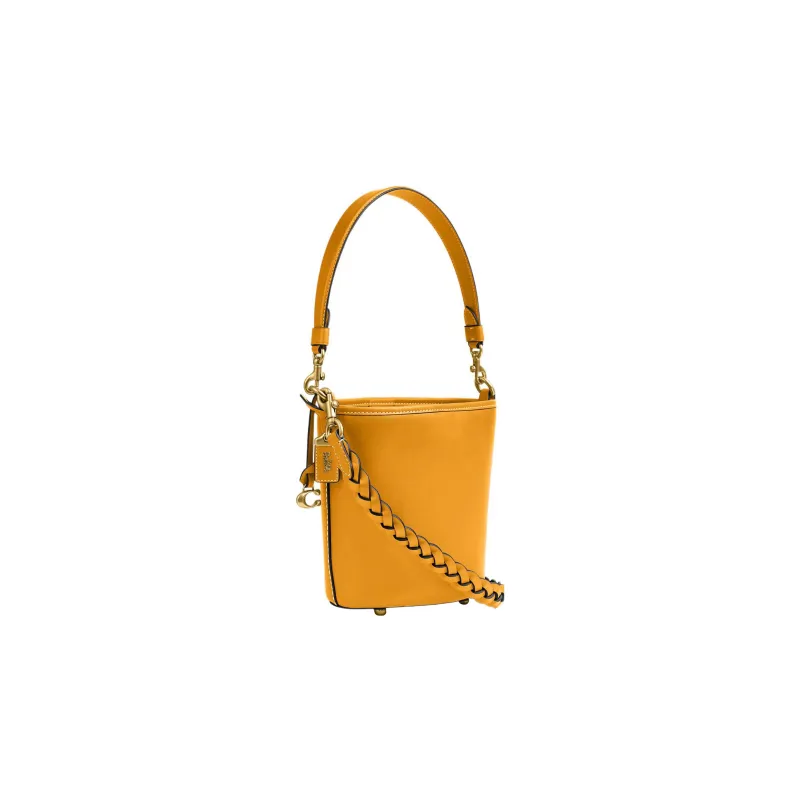 COACH Dakotah Glove Tanning Bucket Bag Portable Crossbody Bag Shoulder Bag Women's Yellow-1