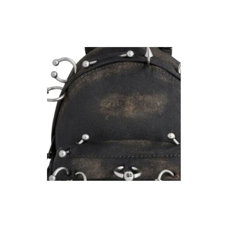 Balenciaga Explorer Fabric Backpack Mini Women's Black-5