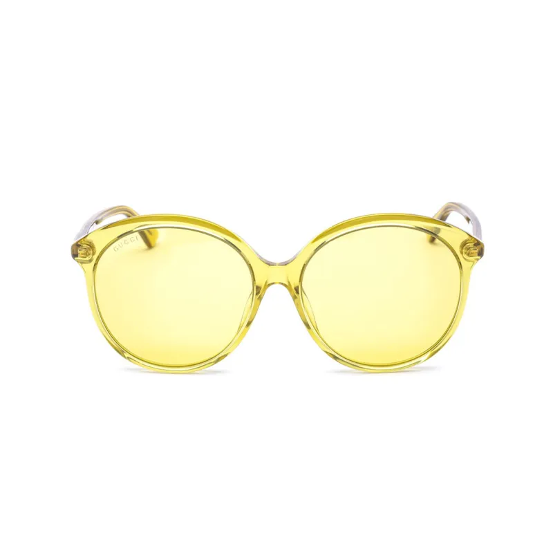 GUCCI Plastic Irregular Shape Sunglasses Unisex Yellow-1