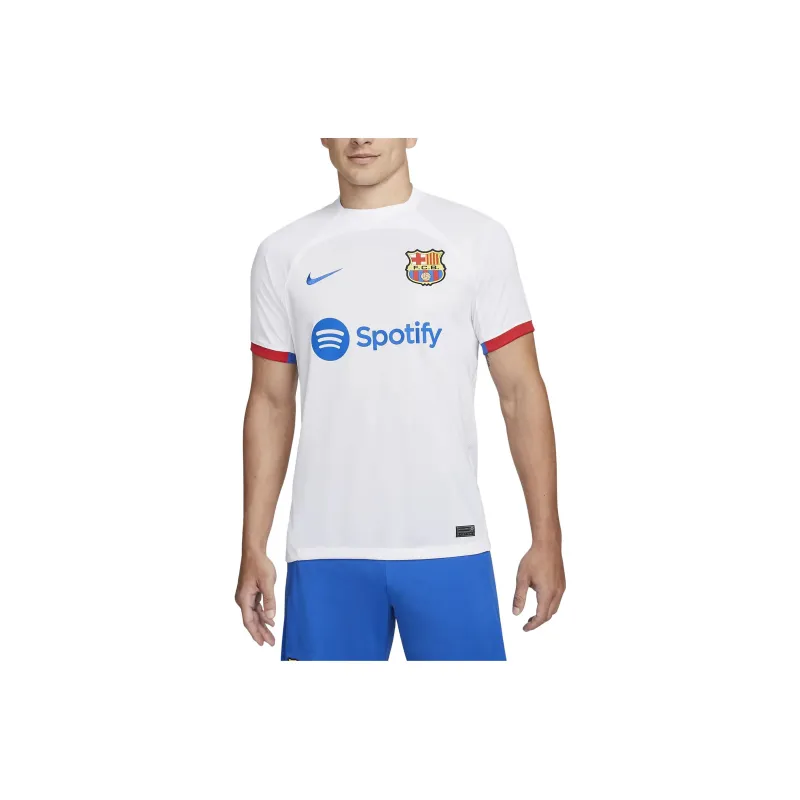 Nike F.C. Barcelona Soccer Jerseys 2023 24 Season Men's White-1