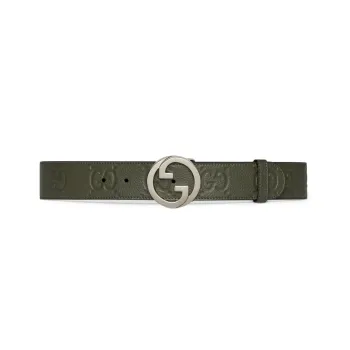 GUCCI All-Over Gg Motif Buckle Belt