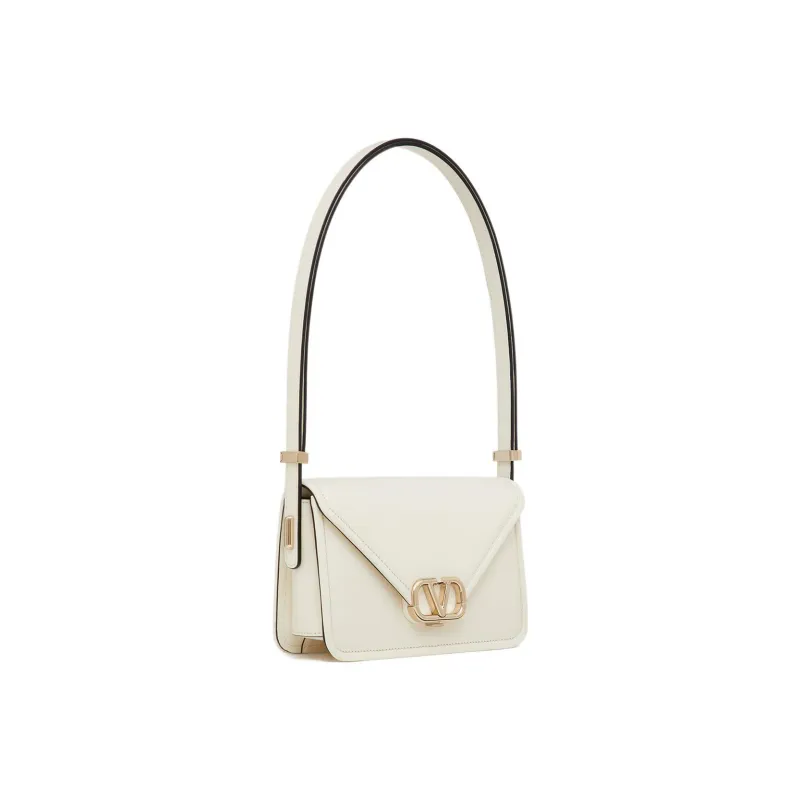 Valentino Calfskin Handbag Shoulder Bag Women's Ivory White-1