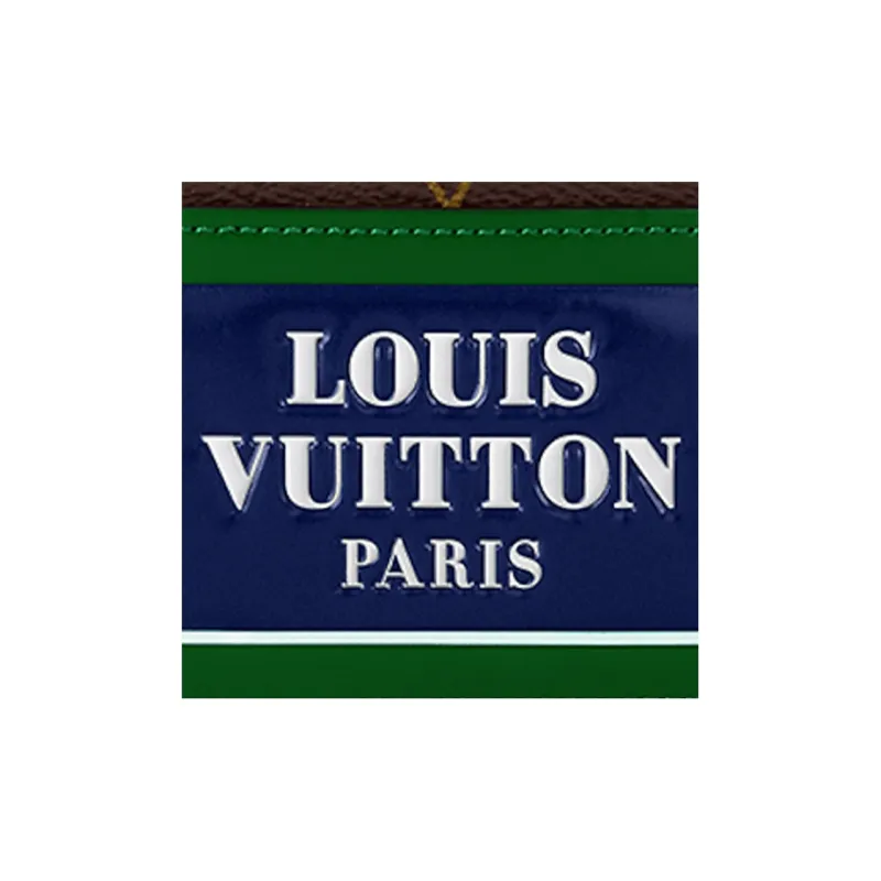 LOUIS VUITTON Card Holder Blue/Green-4