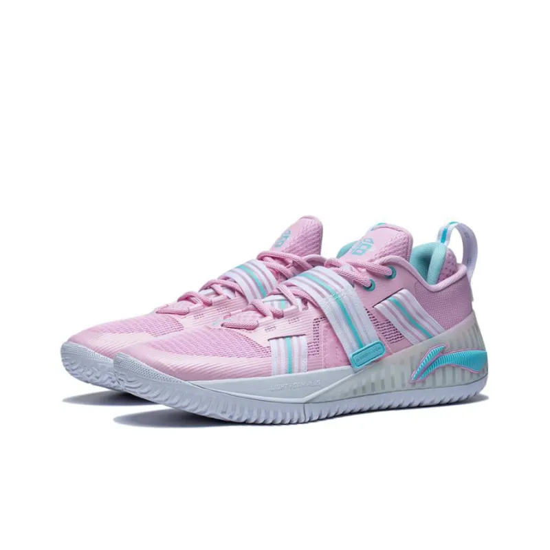 LiNing Rage Cushioning Support Low Top Basketball Shoes Men's First Pink Lotus-2