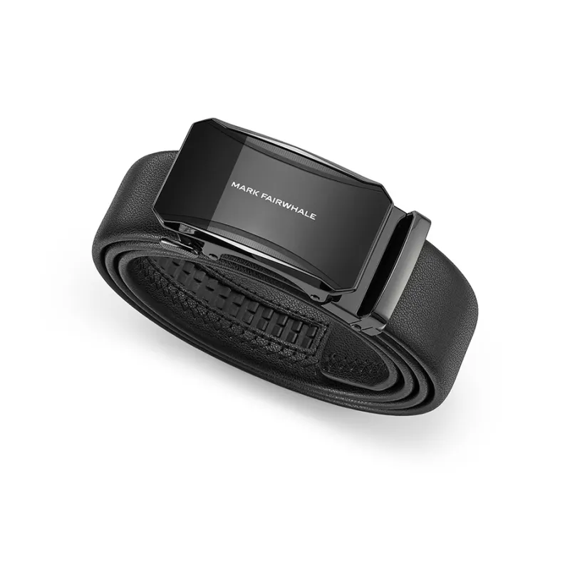FAIRWHALE Genuine Cow Leather Automatic Buckle Genuine Leather Belts Men's Width 3.5CM-3