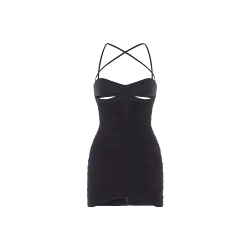 Mugler Cut-out Detail Ruched Minidress