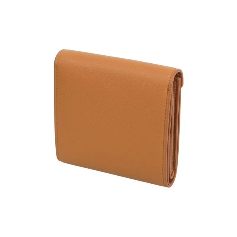 Balenciaga Leather Wallet Regular Women's Brown Yellow-2