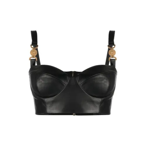 VERSACE Strapless Tops Women's Black