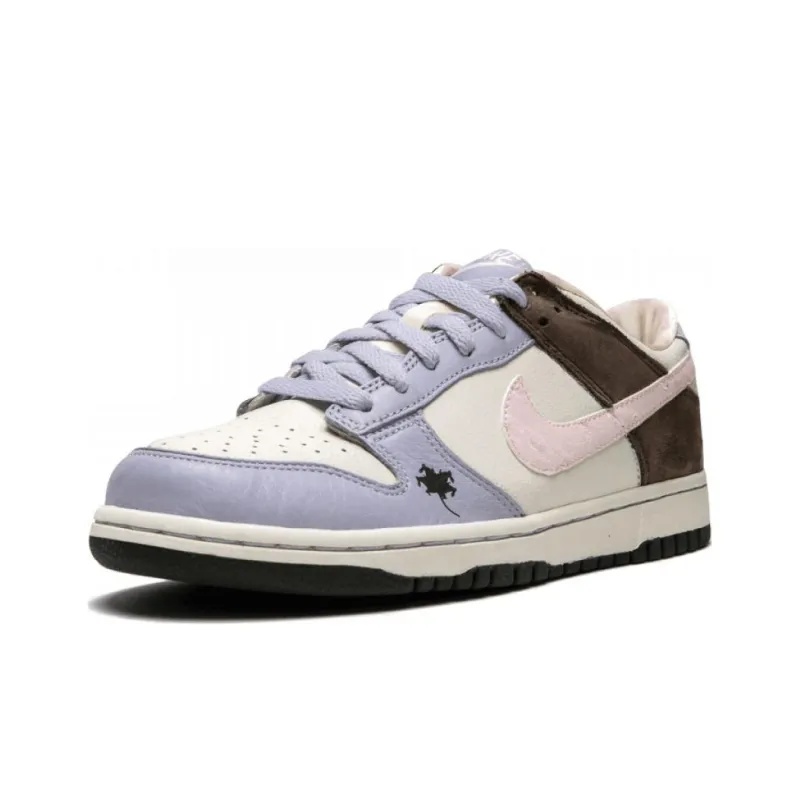 Nike Dunk Low Premium Wear-Resistant Low-Top Skateboard Shoes Women's Pink Purple-1