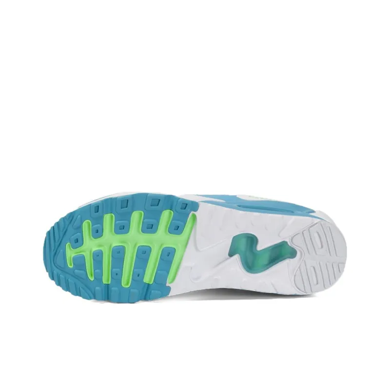 Nike Air Max 90 Ultra 2.0 Br Durable Breathable Low Top Casual Shoes GS Blue Green White-3