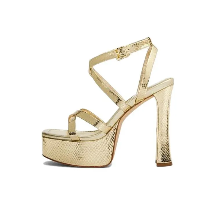 MICHAEL KORS Paola Strap Sandals Women's Light Gold-0