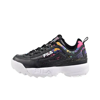 FILA Disruptor Anti Slip Wear Resistant Low Top Casual Shoes Women's Black