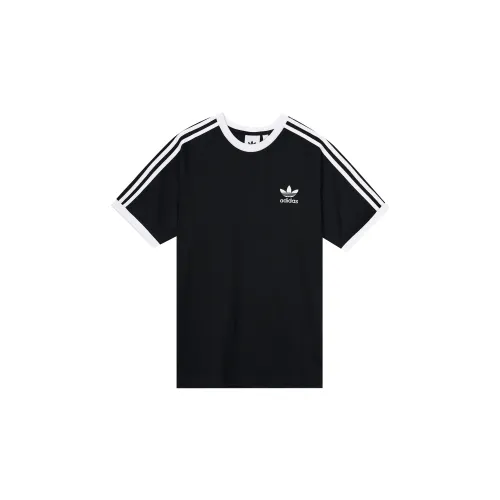 Adidas Originals Shamrock Retro Stripes T-Shirts Men Black