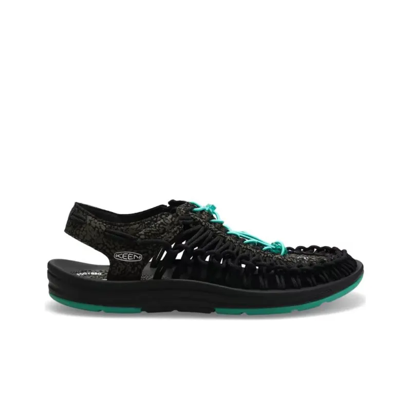 ATMOS x KEEN Uneek Slip Resistant Breathable River Trekking Shoes Men's Black Turquoise-1