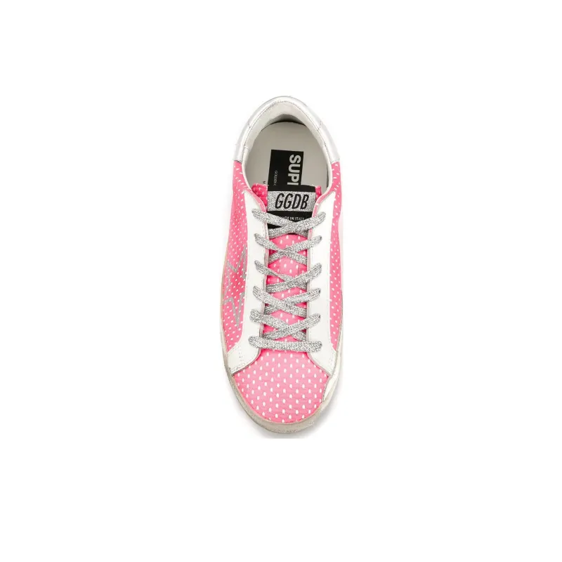 Golden Goose Super Star Low Top Skateboard Shoes Women's Pink-4