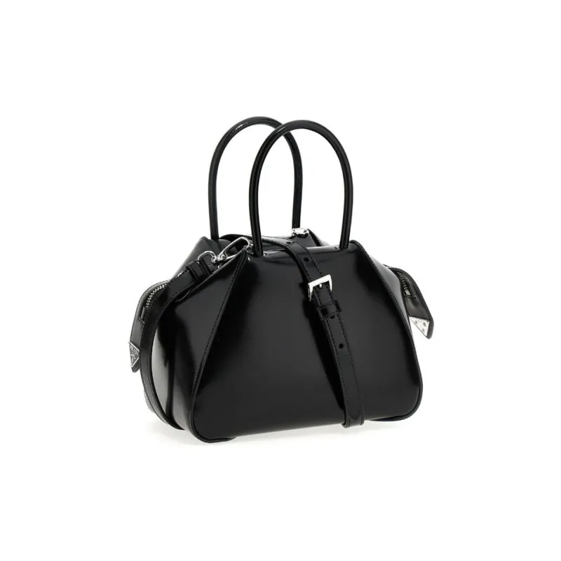 PRADA Genuine Leather Shoulder Bag Regular Women's Black-1