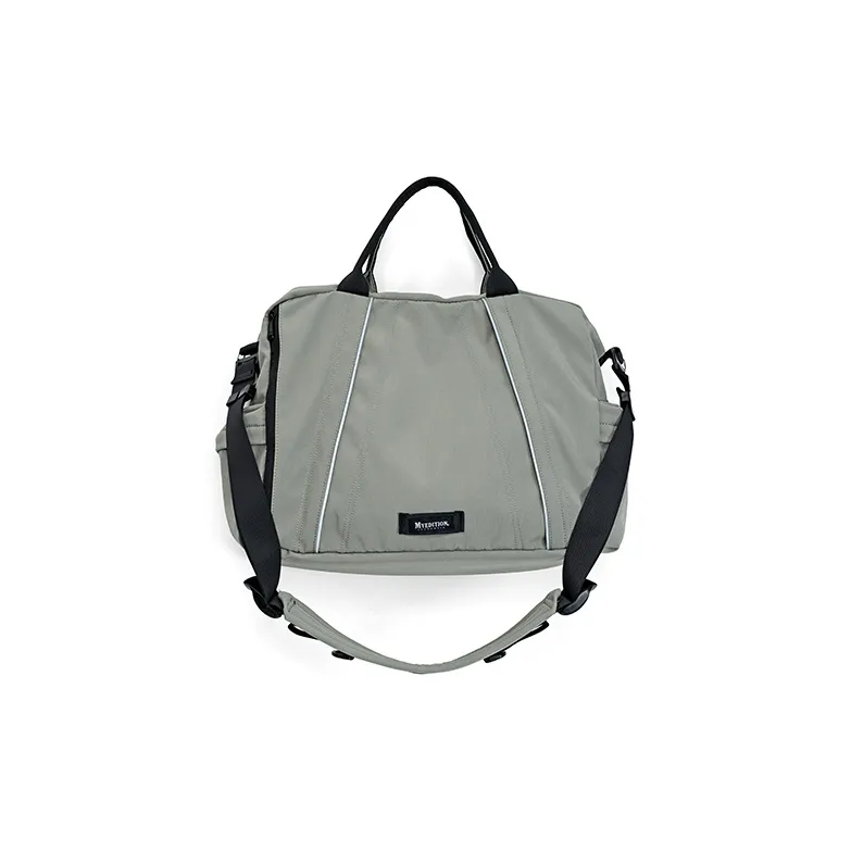 MYEDITION Shoulder Bag, Crossbody Bag, Handbag Tote Nylon Black/Gray Unisex-9